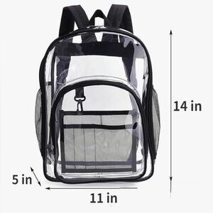 Clear Black Trim Backpack